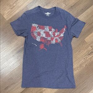 MAD Engine USA Blue Graphic Tee